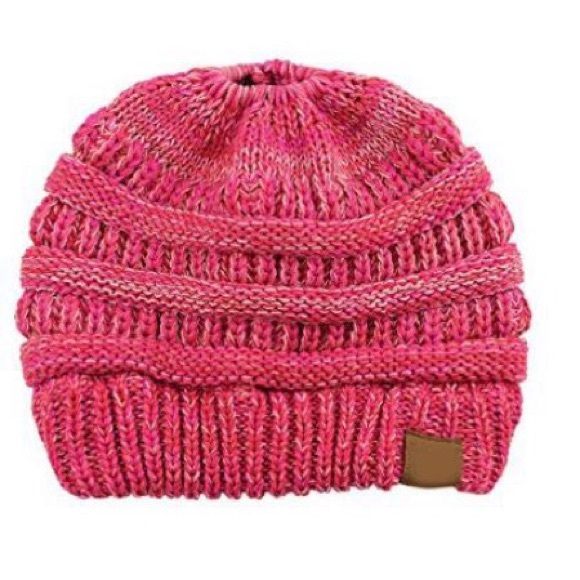 C.C Accessories - C.C. Messy bun ponytail beanie